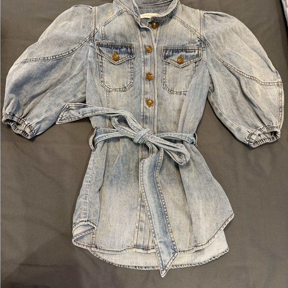 Zimmermann Light Blue Denim Shirt